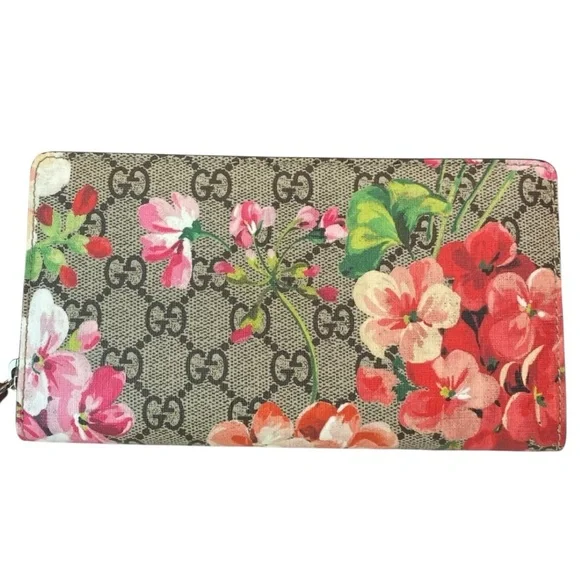 Gucci GG Supreme Floral Bloom Zip-Around Wallet EUC - Picture 4 of 17